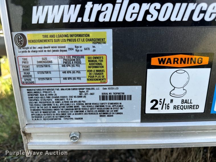 image for item NL9856 2023 Haulmark Passport PP8524T3-D enclosed cargo trailer