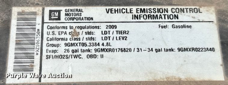 image for item NL9890 2009 Chevrolet  Silverado 1500 pickup truck