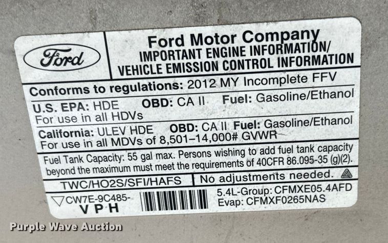 image for item NL9902 2012 Ford  E350 Super Duty utility van