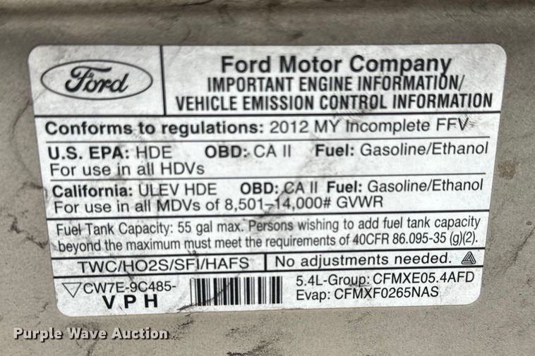 image for item NL9906 2012 Ford E350 Super Duty utility van