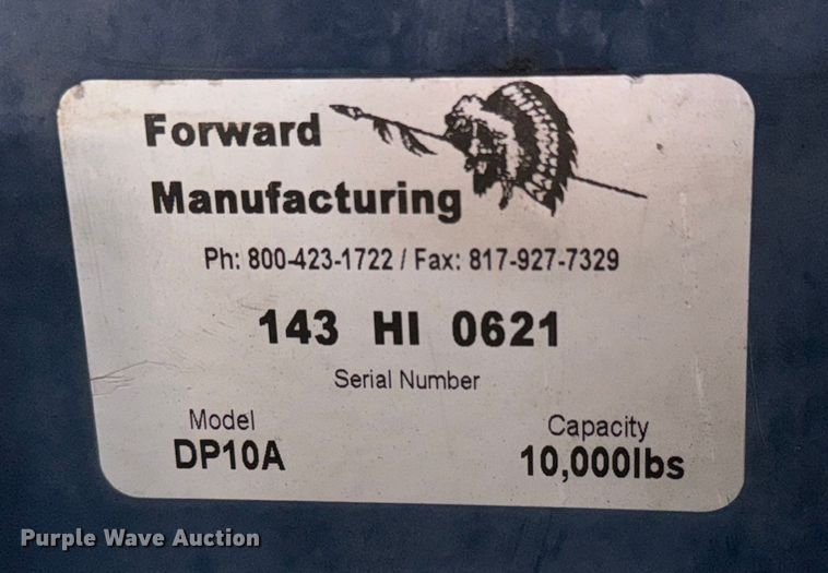 image for item NL9909 Forward Manufacturing DP10A two post automotive lift