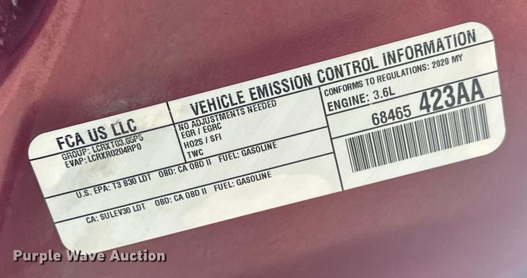 image for item NR9973 2020 Jeep Grand Cherokee  SUV