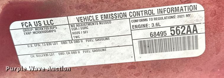 image for item NR9976 2021 Jeep Grand Cherokee  SUV