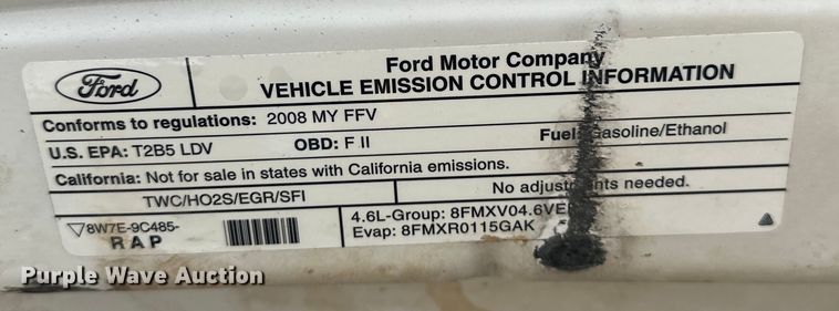 image for item NR9989 2008 Ford Crown Victoria  