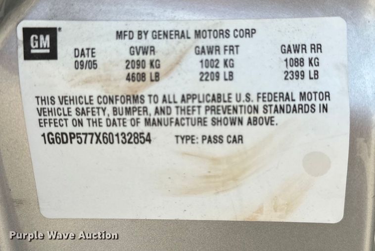 image for item NR9995 2006 Cadillac  CTS 