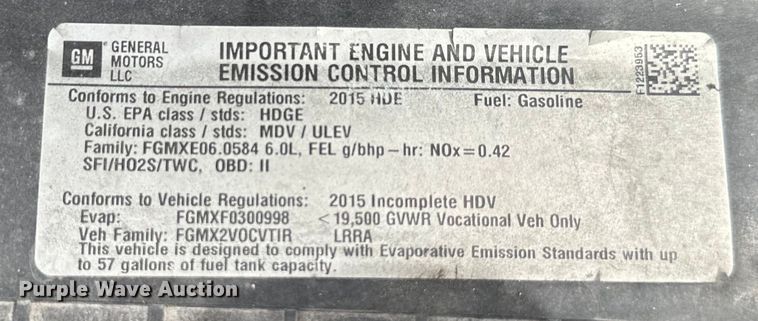 image for item NT9365 2015 GMC Savana G3500 delivery truck