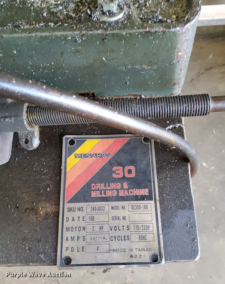 image for item OG9552 Menards DL300-160 drill and milling machine 