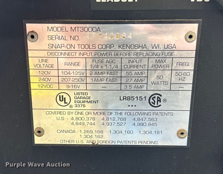 image for item OG9553 Snap on MT3000 digital oscilloscope
