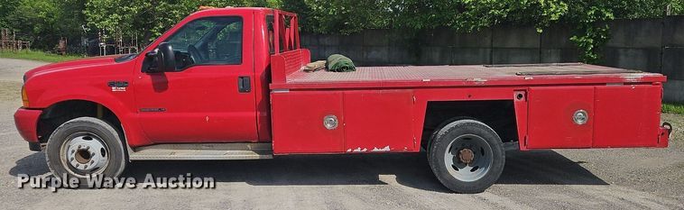 image for item OK9895 2001 Ford F550 Super Duty XL flatbed truck