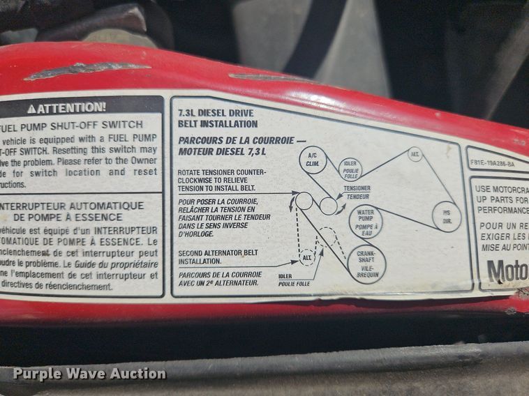 image for item OK9895 2001 Ford F550 Super Duty XL flatbed truck