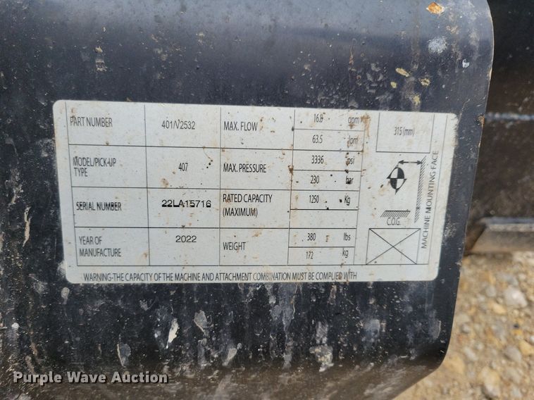 image for item DG0630 2022 JCB 407 wheel loader