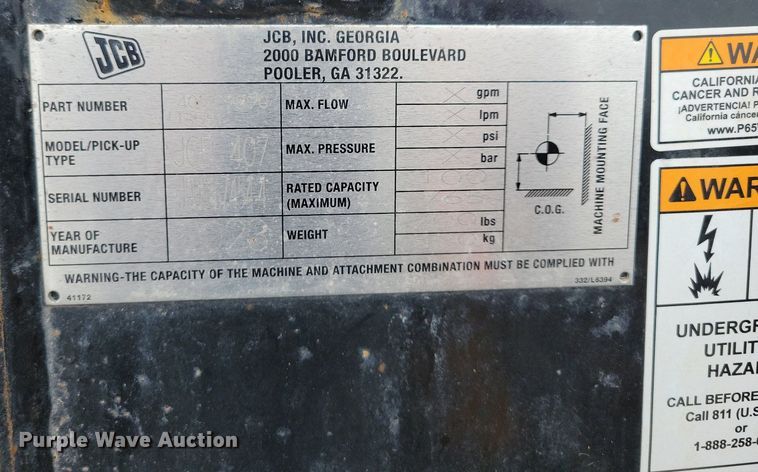 image for item DG0631 2022 JCB 407 wheel loader