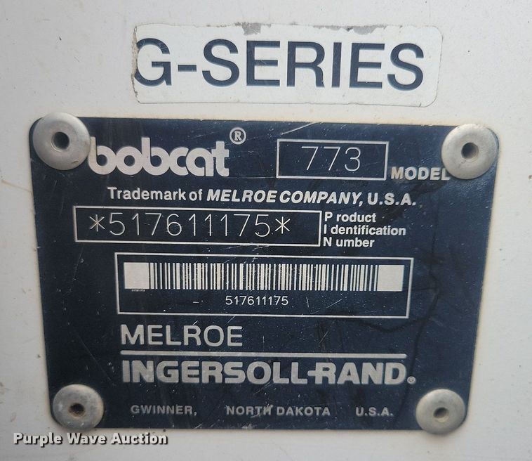 image for item DG0638 2000 Bobcat 773 skid steer loader
