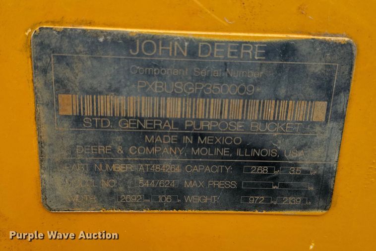 image for item DL4417 2019 John Deere 624L  wheel loader