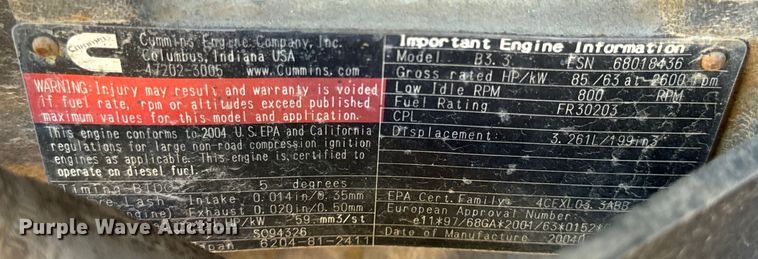 image for item DL4442 2004 Hypac C530AH pneumatic roller