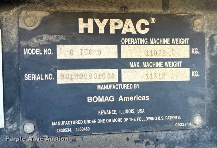 image for item DL4449 2009 Hypac C766D double drum vibratory roller