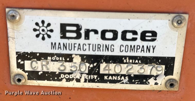 image for item DL4454 2002 Broce CR350 broom