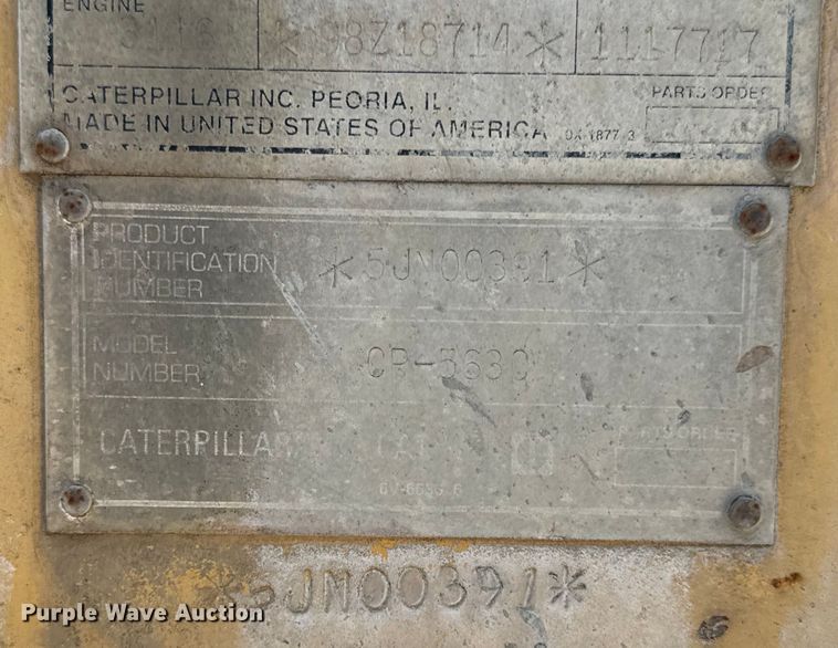 image for item DL4455 2000 Caterpillar CP-563C single drum vibratory roller