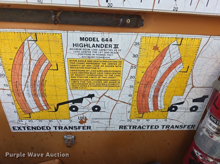 image for item DM1722 1996 Lull 644B-37 Highlander II telehandler