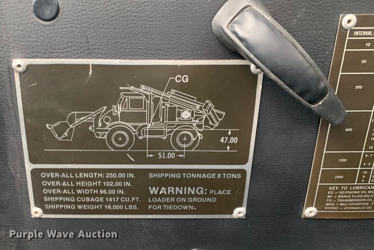 image for item DM7877 1989 Freightliner Unimog FLU419 emplacement excavator