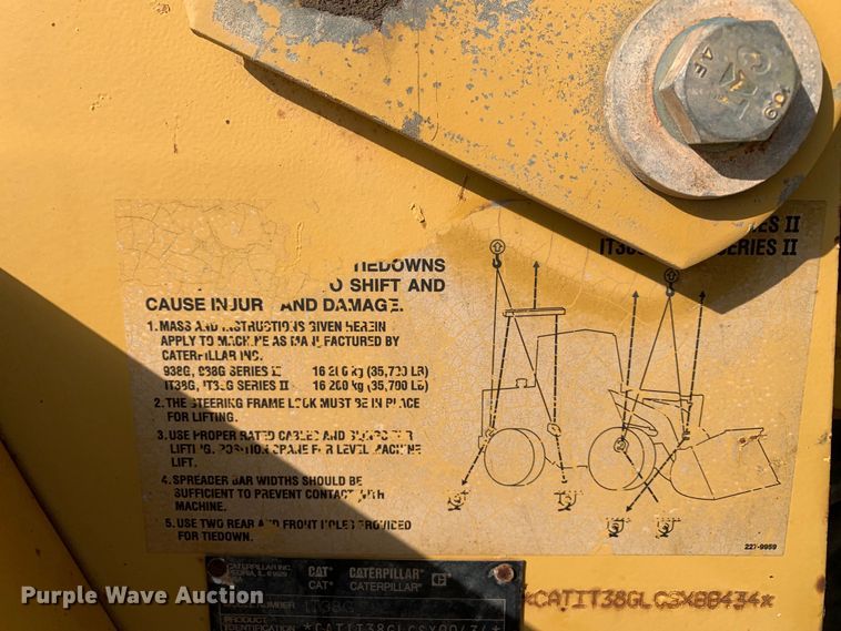 image for item DM7880 2004 Caterpillar IT38G Series II wheel loader