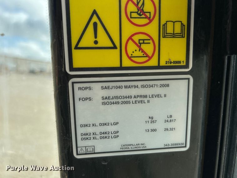 image for item DO6510 2014 Caterpillar  D5K2 XL dozer