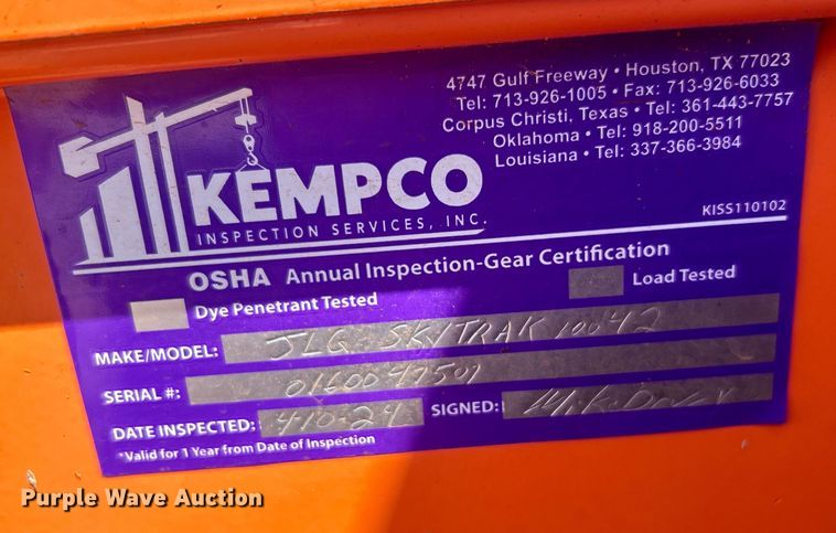 image for item DO6523 2012 JLG Skytrak 10042 telehandler