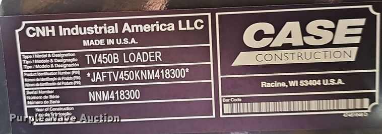 image for item DP6469 2022 Case TV450B tracked skid steer loader