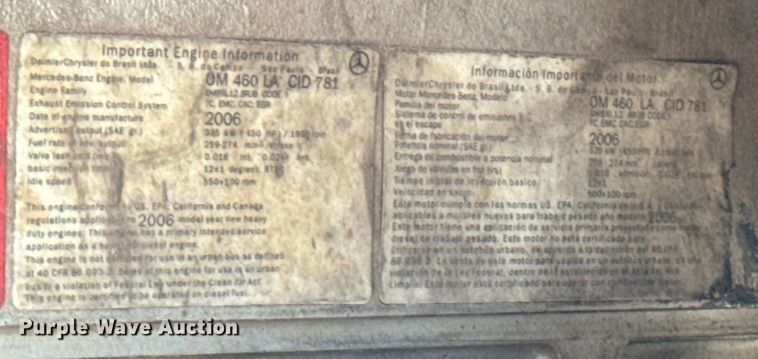 image for item DQ6771 2007 Sterling grapple crane truck