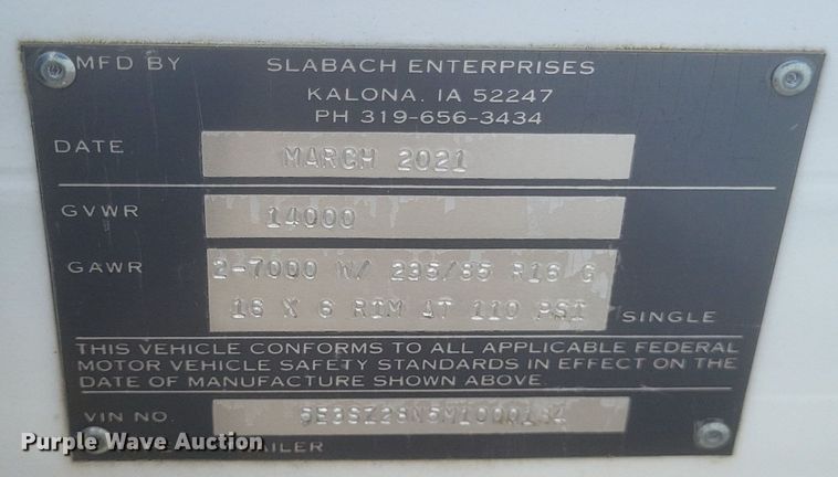 image for item DR4805 2022 Slabach Enterprises  I-MR110X2 reel trailer