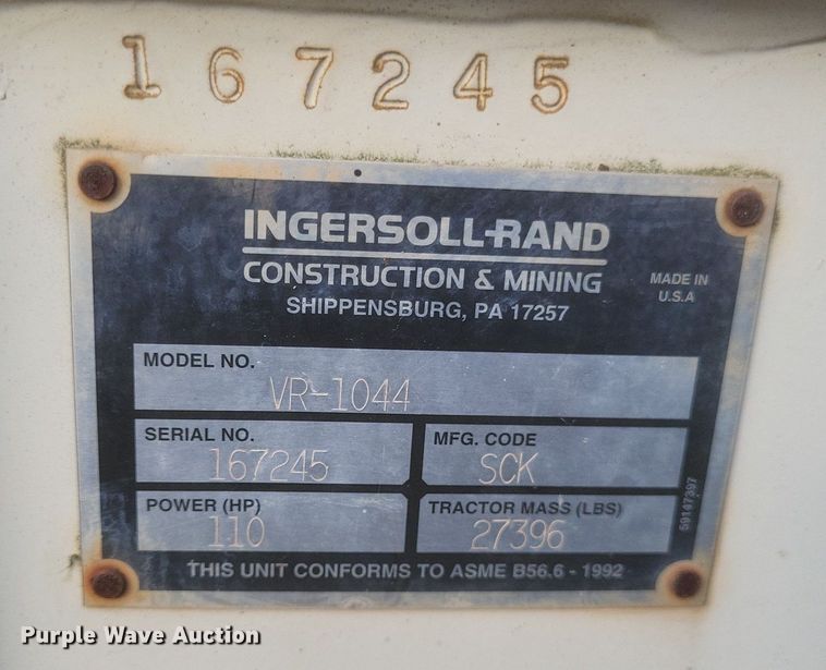 image for item DR4813 2001 Ingersoll-Rand  VR-1044 telehandler