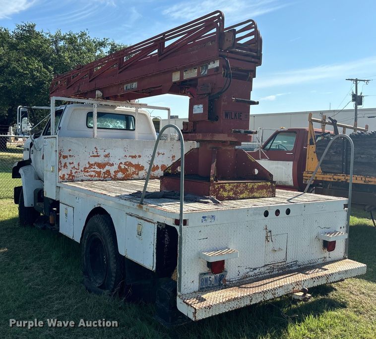 image for item DS2496 1981 Chevrolet C70 flatbed truck with boom ladder