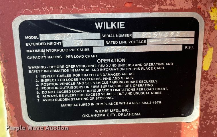 image for item DS2496 1981 Chevrolet C70 flatbed truck with boom ladder