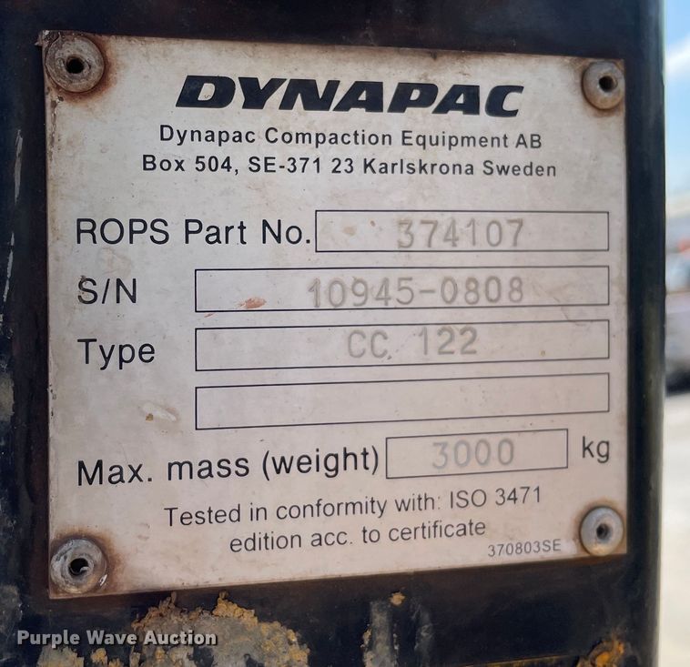 image for item DS5513 Dynapac CC122 double drum vibratory roller