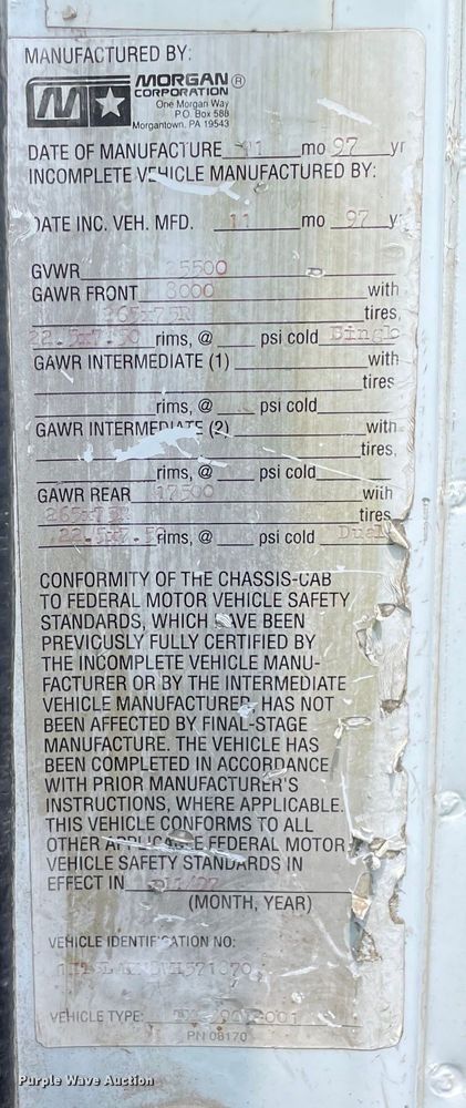 image for item DS5519 1998 International  4700 dump flatbed truck