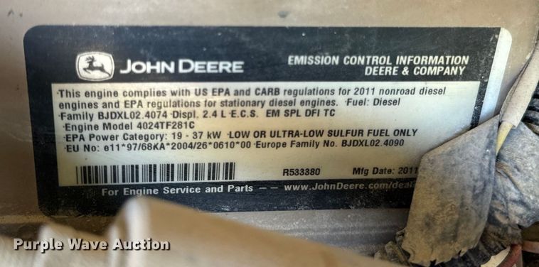 image for item DV5759 2012 Doosan P185WJD-T4I air compressor