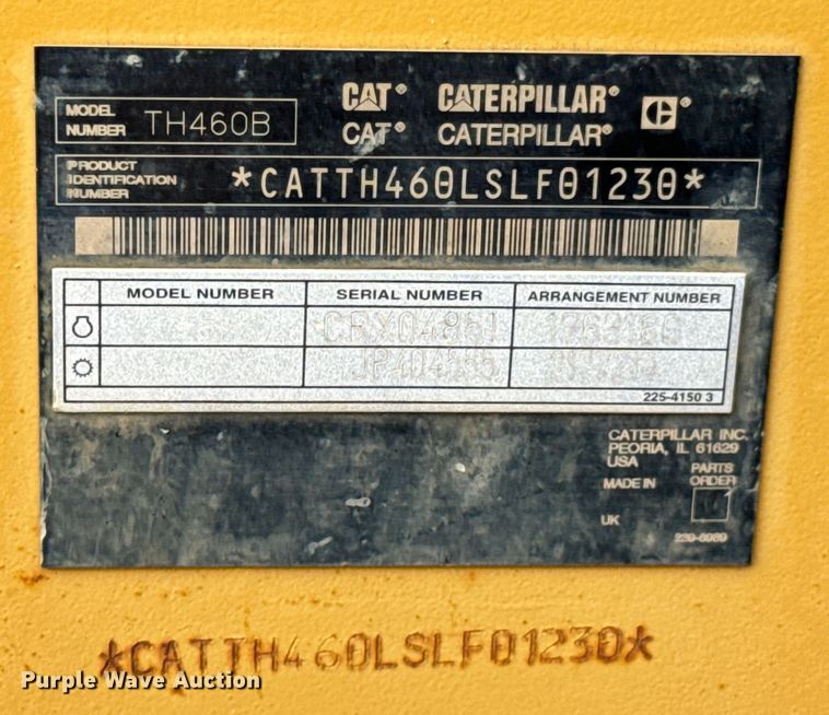 image for item DX0638 2005 Caterpillar TH460B telehandler