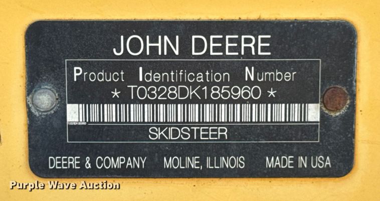 image for item DX0737 2010 John Deere 328D skid steer loader