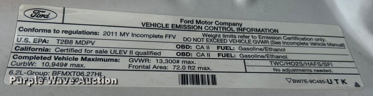 image for item EG0674 2011 Ford F350 Super Duty  SuperCab utility bed pickup truck