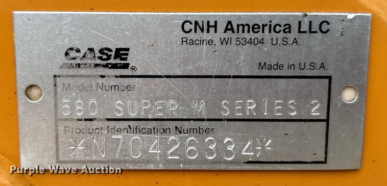 image for item EG0688 2007 Case 580 Super M Series 2 backhoe