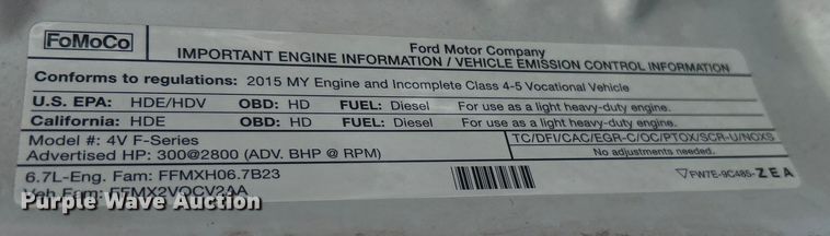 image for item EG0694 2015 Ford F550 Super Duty Crew Cab utility / service truck