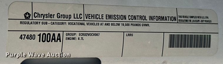 image for item EG1462 2014 Dodge Ram 4500HD utility / service truck