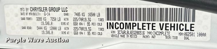 image for item EG1462 2014 Dodge Ram 4500HD utility / service truck