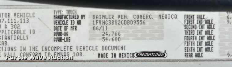 image for item EG1573 2012 Freightliner  Business Class M2 utility / service truck