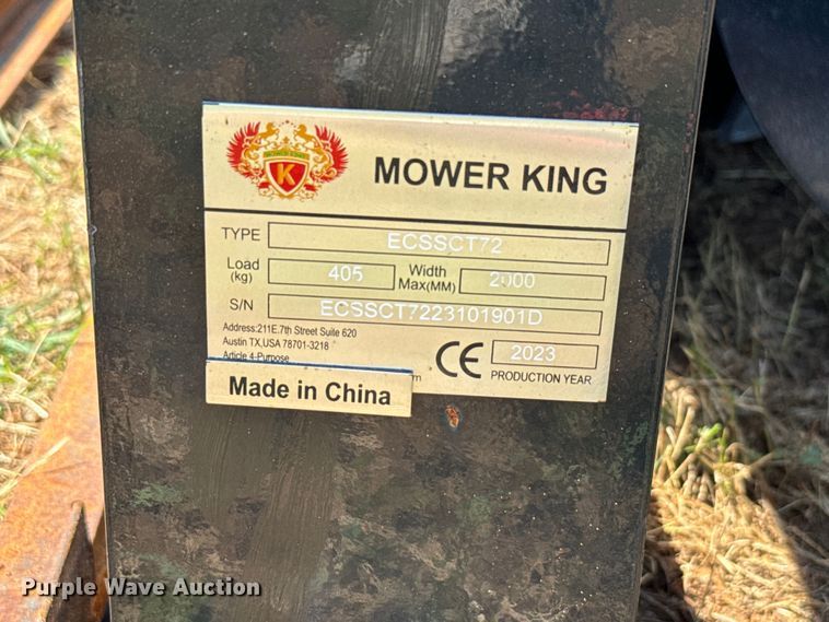 image for item EH4012 2023 Mower King ECSSCT72 skid steer trencher