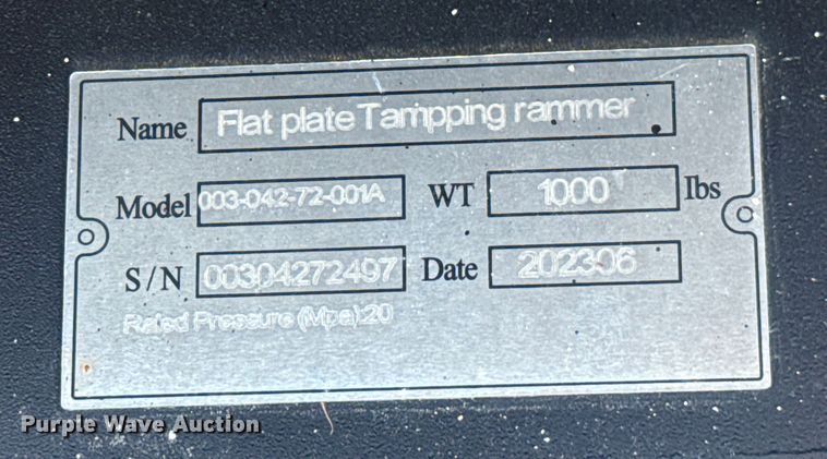 image for item EH4035 Skid steer plate compactor