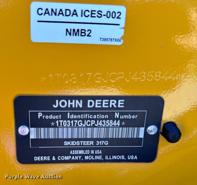 image for item EH6880 2023 John Deere 317G tracked skid steer loader