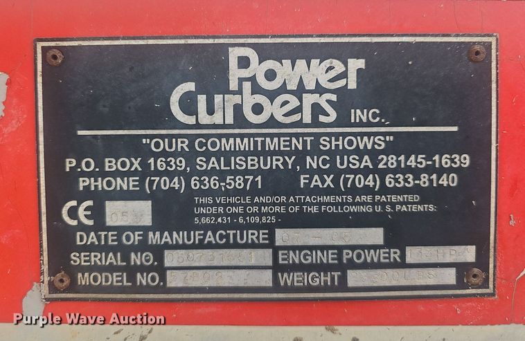 image for item EJ5512 2005 Power curber 5700 Super B curb machine