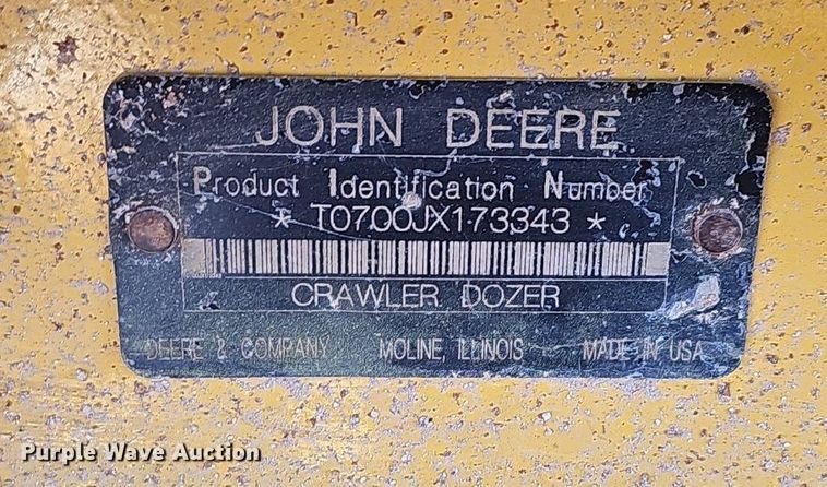 image for item EJ5614 2009 John Deere  700J dozer
