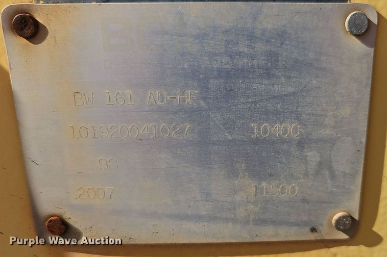 image for item EJ5632 2007 Bomag  BW 161 AD-HF double drum vibratory roller